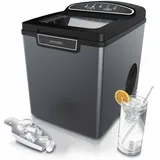 Arendo Eiswürfelmaschine, 1,8 Liter Eiswürfelbereiter, 9 Eiswürfel in 8 Minuten, 105W schwarz