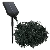 ECD Germany Solar Lichterkette Aussen 16m 800LED Warmweiß, Timer Solarlichterkette mit Fernbedienung,