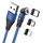 Realpower Magnetic cable 3 Amp,2m,blau mit Adaptern