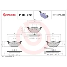 Brembo Bremsbelagsatz Scheibenbremse