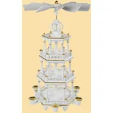Müller GmbH Müller Pyramide unbestückt 3-stöckig weiß gold (lxbxh):28x30x51cm Neu