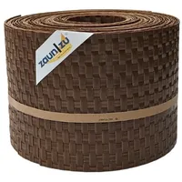 zaunzu® zaun|zu® Sichtschutz Rattan für Doppelstabmatten UV-beständig Honigbraun 10x 2,55m