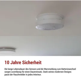 EMOS Rauchmelder Weiß inkl. 9V Batterie