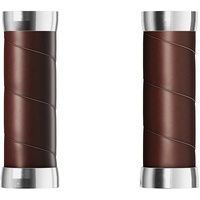 Hiplok Brooks Slender Ledergriffe (100 + 100 mm) – Antik-Braun – New22 Griff, Silber, Standard