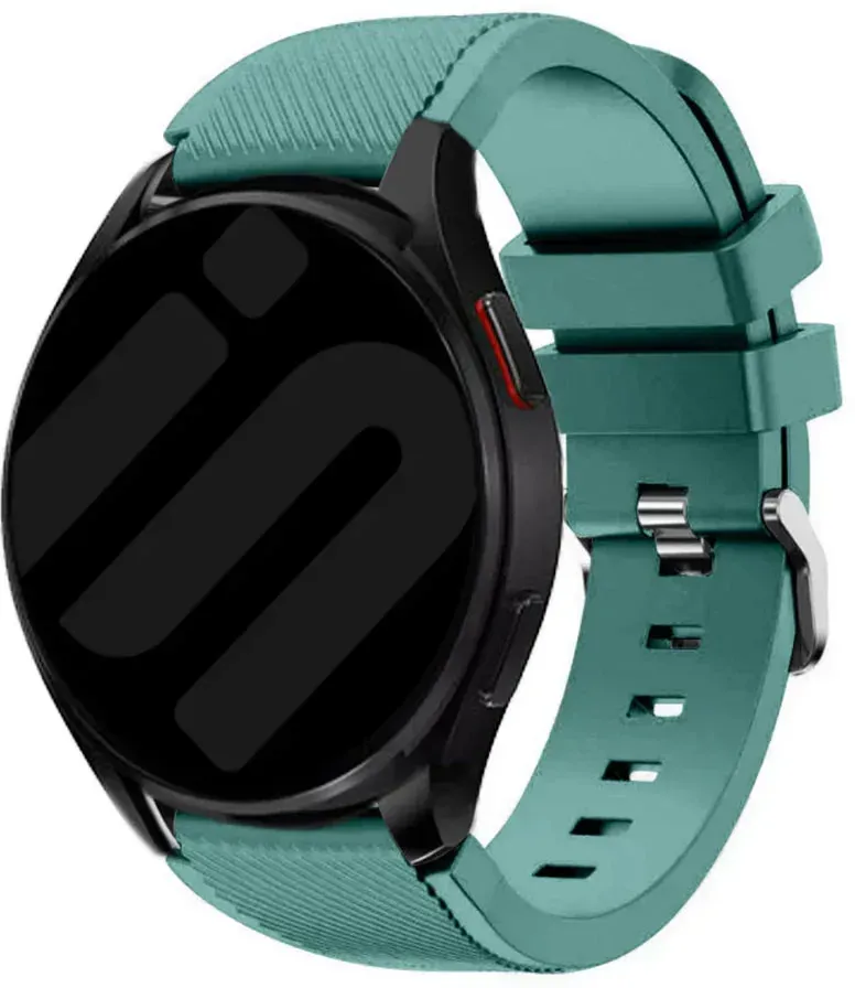 Strap-it Motorola Moto Watch - 47mm Armband Silikon für Motorola Moto Watch  - 47mm - Viridiangrün - Schnallenverschluss