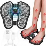 BoloShine Fußmassagegerät EMS Fussmassagegerät, Elektrisches Massage Matte Durchblutungs Stimulator für Beine Muskelschmerzen Linderung USB-Aufladung Foot Massager mit 6 Modi & 9 Frequenzen