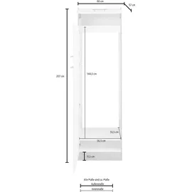 OPTIFIT Kühlumbauschrank Kalmar 60 x 57 x 207 cm Grau