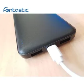 Fontastic Renz10 10.000mAh, 2x USB-A & 1x Typ-C Ladezustandsanzeige, In & Output 5V / 2A, - Weiß