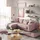 KAWOLA Sofa MADELINE Ecksofa Cord rosa Longchair links