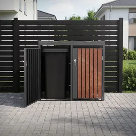 ML-Design Mülltonnenbox 132 x 80 x 116,3 cm anthrazit