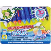 Jolly Superwaxies Wachsmalkreiden aquarellierbar - wasservermalbar 10 Stück im