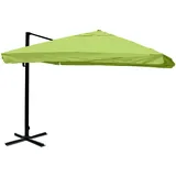 MCW Ampelschirm A96 3x3m Alu Flap Grün ohne Ständer Drehbar
