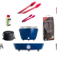 Lotusgrill S Small Kompakt Starter-Set Tiefblau