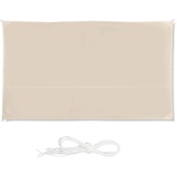 Relaxdays Sonnensegel rechteckig beige 2,0 x 4,0 m