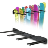 GoSports Unisex-Erwachsene Wall Mounted and Snowboard Storage Racks Wandmontiertes Ski-und Snowboardregal, Schwarz, 8 Pairs of Skis, or 4