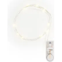 VBS LED-Lichterkette Batterie 1 m Weiß