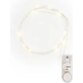 VBS LED-Lichterkette Batterie 1 m Weiß