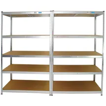 Trutzholm Schwerlastregal Stahl/MDF 180x120x60 cm silber 2er Set 875 kg Traglast