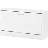 FineBuy Schuhbank 80 x 47 x 24 cm geschlossen / weiß