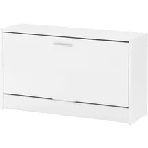 FineBuy Schuhbank 80 x 47 x 24 cm geschlossen / weiß