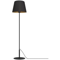 Licht-Erlebnisse Stehleuchte Schwarz E27 Modern Metall Stoff Stehlampe Wohnzimmer