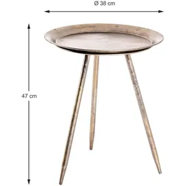 Haku-Möbel HAKU Beistelltisch Metall bronze