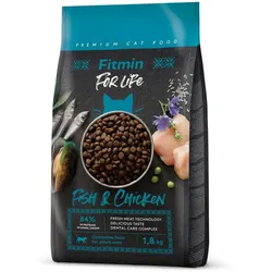 FITMIN Cat For Life Adult Fish and Chicken 1,8kg