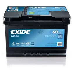 Exide EK600 Start-Stop AGM 12V 60Ah 680A Autobatterie