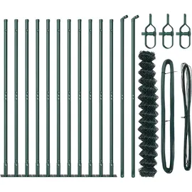 vidaXL Zaunpfosten 25 x 1,6 m Grün/Stahl