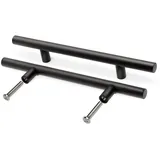 Prima-Online Möbelgriff Möbelgriff Küchengriff Schrankgriff mit Schrauben Schwarz Matt 10-50cm (1-St) 35 cm