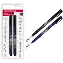 Tombow Fudenosuke Brush-Pens schwarz, 1 Set