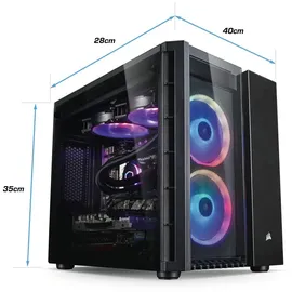 Kiebel Gaming-PC Crystal XIII AMD Ryzen 7 8700F 4,0 GHz 32 GB RAM 1 TB SSD Radeon RX 9060 XT Win 11