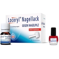 Loceryl Nagellack gegen Nagelpilz 3 ml Direktapplikator + gratis Nagellack rot