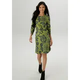 Aniston SELECTED Jerseykleid mit fantasievollem Blütendruck Allover blau|grün 36 EU