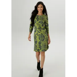 Aniston SELECTED Jerseykleid mit fantasievollem Blütendruck Allover blau|grün 36 EU