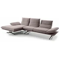 KOINOR Ecksofa Francis Stoff Grau Hellgrau 284 cm