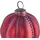 Beliani Weihnachtskugel 6er Set Glas rot