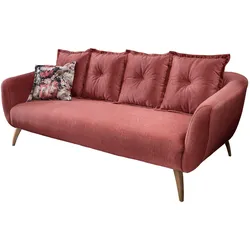 3-Sitzer-Sofa Baggio Koralle Velours