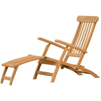 Kai Wiechmann Liegestuhl Holz Teak Deckchair Gartenliege Sonnenliege mit