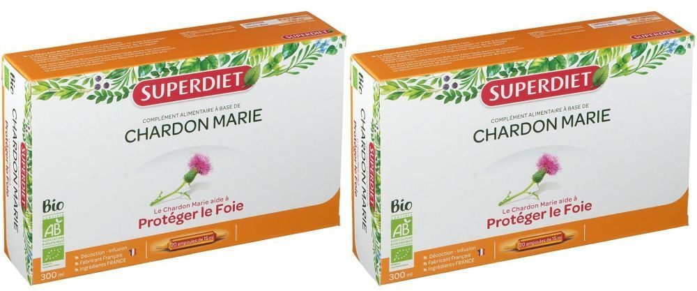 SUPER DIET Chardon Marie Bio Ampoule 2x300 ml Ampoule(s)