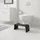 Relaxdays Toilettenhocker klappbar Bambus rutschfest schwarz