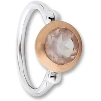 Silberring ONE ELEMENT "Rosenquarz Ring aus 925 Silber" Gr. 52, rosa (silber), Fingerringe, Damen, 52, Silber 925 (Sterlingsilber), Silberring, Zarter Glanz – zurückhaltend und wunderschön im Alltag