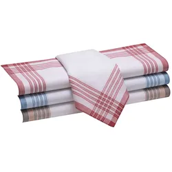 Taschentuch, Damen, Gr. 8-Stück-Packung, bunt (farbig, sortiert), Baumwolle, gemustert, Modetücher
