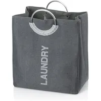 Kela Wäschesortierer Palma 100%Polyester granitgrau 50,0x29,0x54,0cm