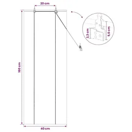 vidaXL Rollo Natur 40 x 160 cm Bambus/Braun