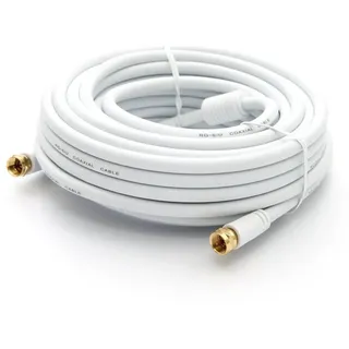 PremiumX Koaxialkabel 12,5 m Weiß