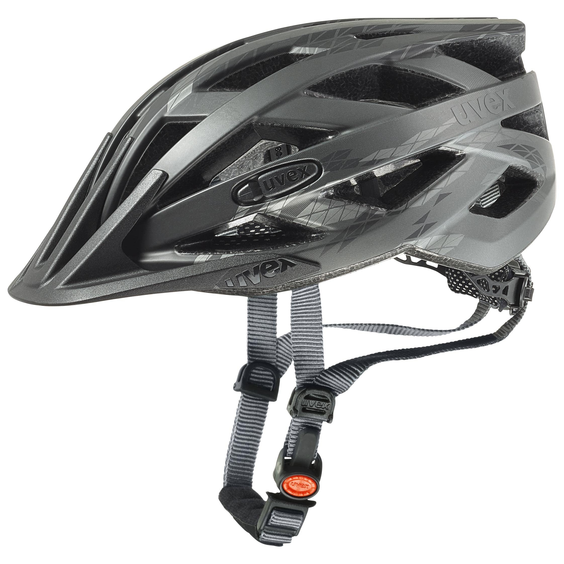 uvex i-vo cc - leichter Allround-Helm für Damen und Herren - individuelle Größenanpassung - erweiterbar mit LED-Licht - black-smoke matt - 56-60 cm