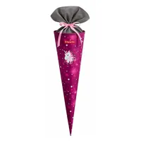 Step By Step Schultüte „Sweet Unicorn Nuala“, Beere-rosa, passend zum Schulranzen, aus recycelten PET-Flaschen, Verschluss aus Stoff,5 l Füllvolumen, 70 cm Höhe