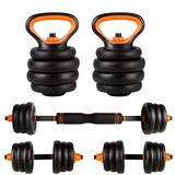 CCLIFE Hanteln Set 2er Kurzhanteln Langhanteln verstellbar 25kg Hantelset professionell Dumbbell mit Verbindungsstahlrohr Gewichten