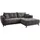 MID.YOU Ecksofa Cord 4-Sitzer Grau